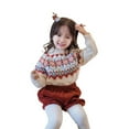 thumbnail image 2 of Fdrone Baby Toddler Boys Girls Knit Cotton Christmas Sweatshirt Fair Isle Sweater Vintage Chunky Knit Crewneck Pullover Winter Warm Cozy Cute Graphic Trendy Top, 2 of 4