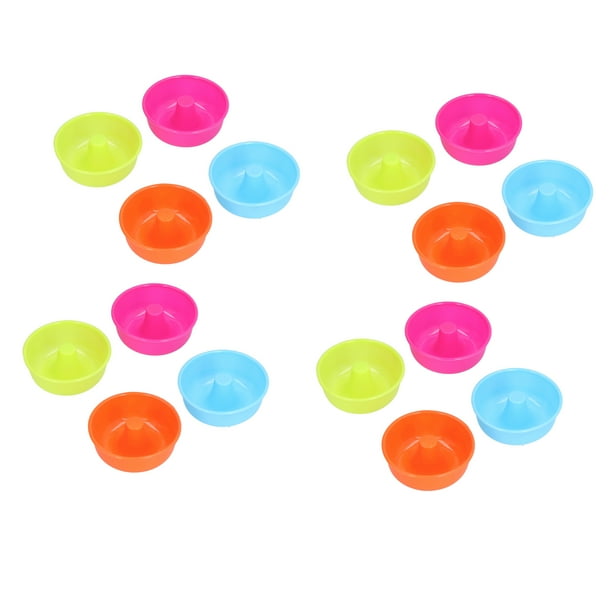 Molde de donas, colores brillantes de silicona ampliamento compatible molde para hornear pequeño compacto confiable duradero para pudines para hornear para pasteles