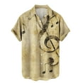 thumbnail image 1 of Chemises et Hauts à Manches Courtes pour Hommes, Mode Décontractée, Personnalité, Instruments de Musique, Impression Numérique 3D, Cols à Revers, Boutons, pour un Style Quotidien et des Occasions Décontractées, 1 of 4
