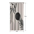 thumbnail image 5 of Brown Boho Geometric and Plant Pattern Shower Curtain 36"x72" ,Bathroom Decorative Shower Curtains Set with 12 Hooks,Modern Waterproof Washable Shower Curtain, 5 of 6