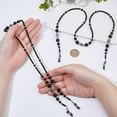 thumbnail image 3 of 2 Cadenas para gafas con cuentas, sujeta gafas alrededor del cuello, negras, para gafas de sol, correa para gafas de sol, cadena facial, sujeta gafas., 3 of 6