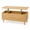 Natural Wood/40in, variant on 40 in Lift Top Coffee Table with Storage Fluted Wood Coffee Table with Drawers & Hidden Compartment, Mid Century Modern Square Large Center Table for Living Room,Office, Reception