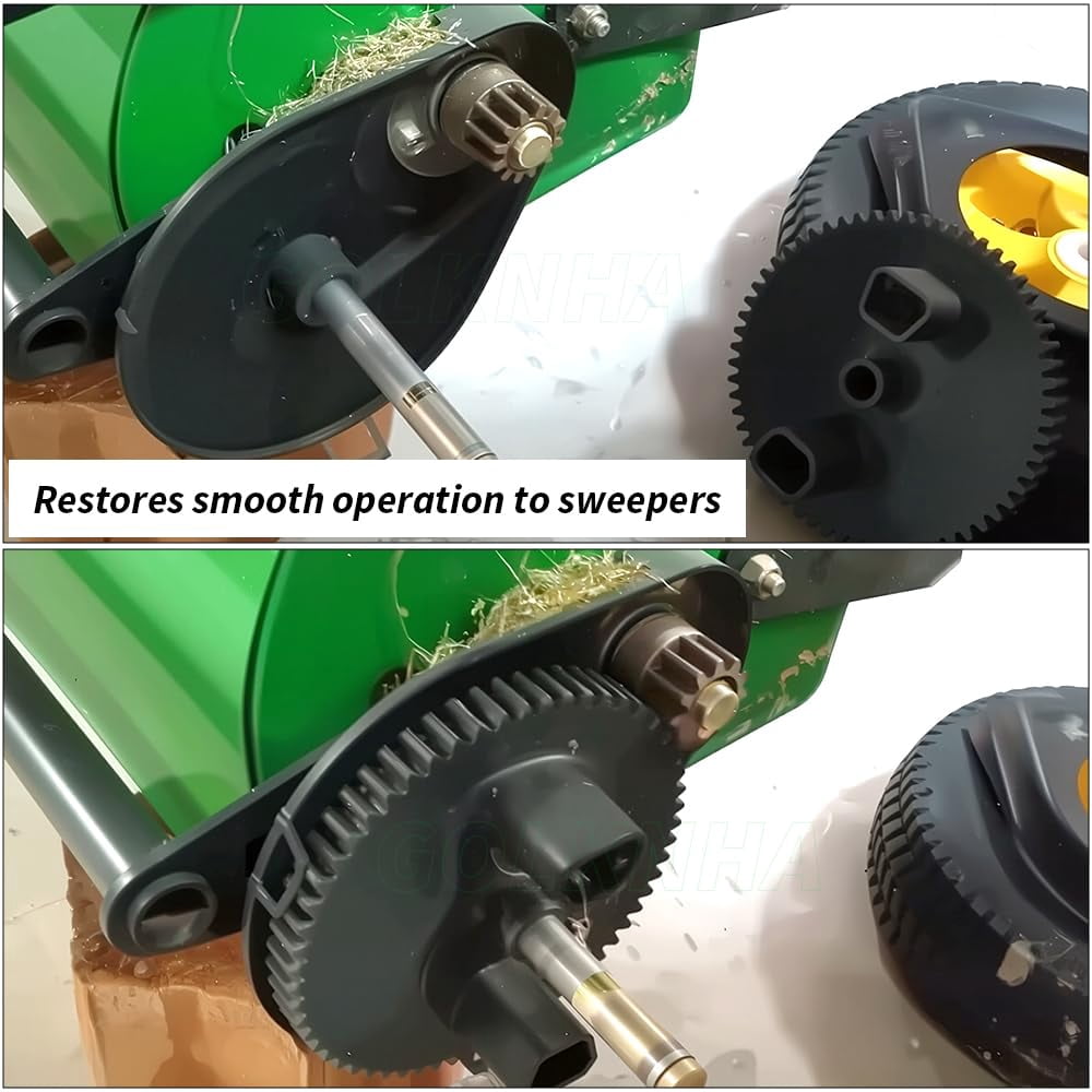 60-Tooth R-2280 NP08 Lawn Sweeper Gear Kit with Hardware for John Deere STS-42JD, Brinly STS-42, Groundwork 42" Sweepers