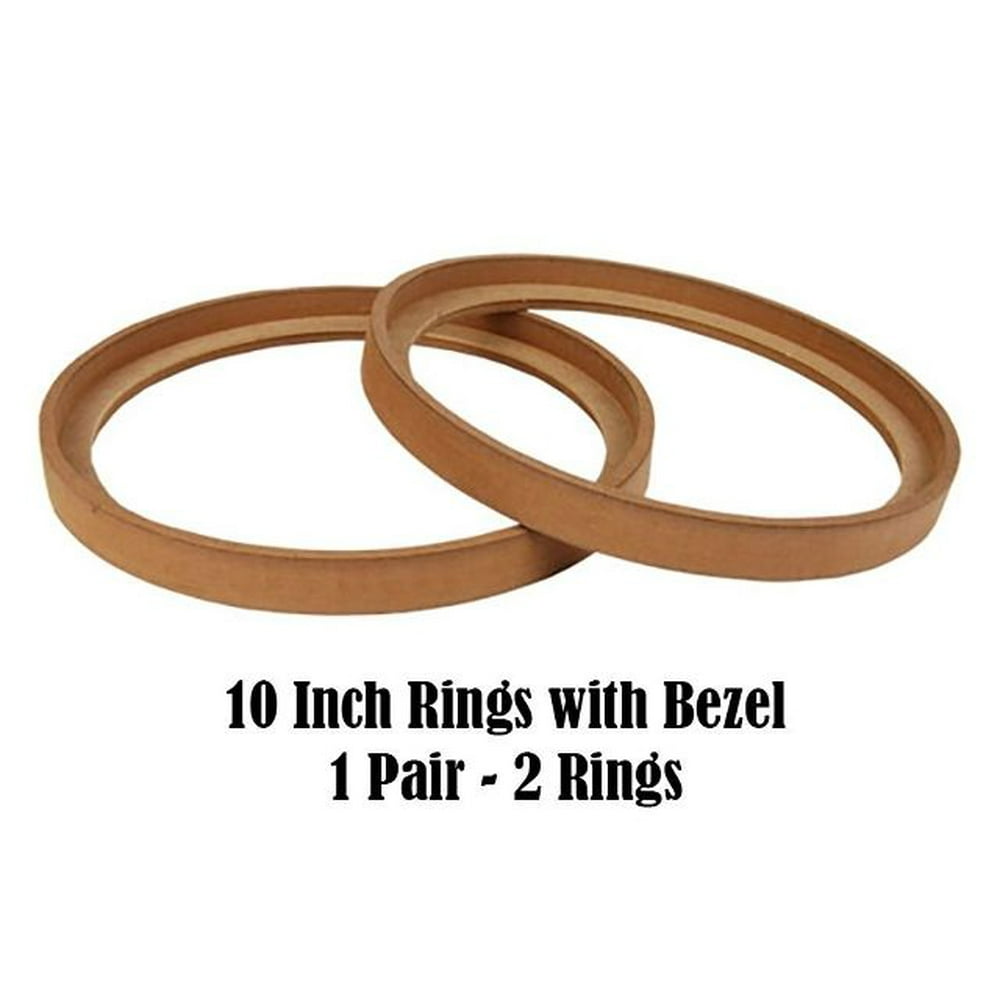 1 Pair 10" RING10BZ MDF Speaker Ring Recess With Bezel MOUNTING SPACER