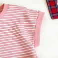 thumbnail image 7 of NAISIBABY Girls Outfit Sets Size 7, Striped Short Sleeve T Shirt and Shorts 2-Piece Summer Casual Fashion Clothes (1-10T), 7 of 7