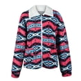 thumbnail image 5 of Sherpa Jacket for Women Ethnic Aztec Print Jacket Winter Zip Lapel Jackets Long Sleeve Faux Fur Fleece Jacket Outwear Jackets for Women, 5 of 9