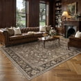 thumbnail image 4 of BERTHMEER 12'x15' Area Rugs for Living Room Bedroom Dining Room Office Farmhouse Large Rugs Oriental Traditional Vintage Non Slip Washable Throw Rugs Carpets,Brown, 4 of 7