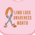 thumbnail image 4 of Inktastic Limb Loss Awareness Prosthetic Leg and Arm Orange Ribbon Boys or Girls Baby Bib, 4 of 4