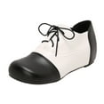 thumbnail image 1 of Chaussures de Marche Femme à Blocs de Couleur Bout Rond Plates à Lacets, 1 of 8