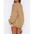 thumbnail image 2 of Cardigan de Punto Grueso PRETTYGARDEN Khaki Talle S, 2 of 8