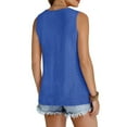 thumbnail image 4 of Womens Eyelet Tank Tops, Sleeveless Shirts for Women Summer Casual Loose Fit Hollow Solid Color V Neck Dressy Blouses, 4 of 6