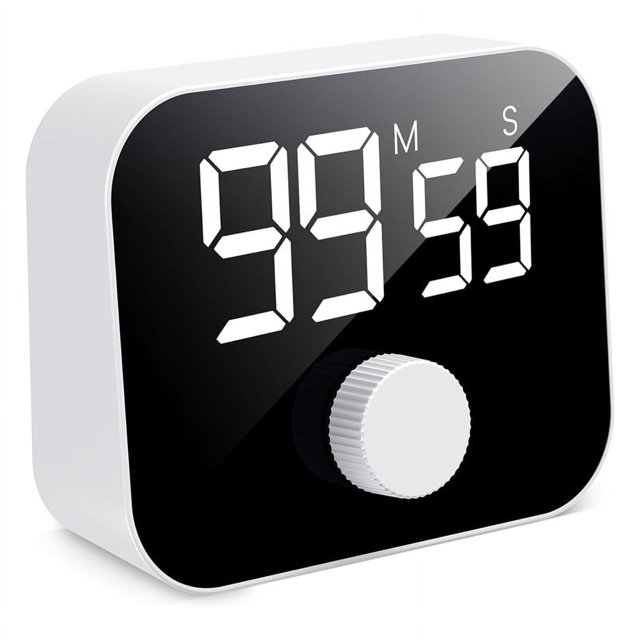 Temporizador de cocina, temporizador de cocina digital magnético para cronómetro, temporizador de cuenta regresiva con pantalla LED, temporizador giratorio