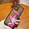 thumbnail image 3 of Matte Phone Case for OPPO RENO 8 8T 7Z 7 6Z 6 5 4 3 PRO PLUS 4G 5G Hard Case Funda Coque Capa Shell Cover Cute Pink Piglet Anime, 3 of 5