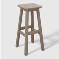 thumbnail image 6 of WestinTrends Malibu 29" HDPE Outdoor Patio Square Bar Stools (Set of 2), Weathered Wood, 6 of 8