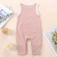 thumbnail image 3 of EQWLJWE Newborn Infant Baby Girls Boys Sleeveless Ribbed Solid Knit Jumpsuit Clothes Girls' Harness Holiday Clearance, 3 of 5