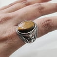 thumbnail image 2 of Tiger Eye Ring, Natural Tiger's Eye, June Birthstone Tiger Ring, Silver Jewelry, 925 Silver Ring, Birthday Gift, Heavy Mens Ring, Healing Gemstone, Mans Designer Ring, Christmas, Mens Signet Ring, 2 of 5