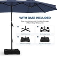 thumbnail image 5 of 13ft Patio Umbrella with Base,Double Sided Outdoor Large Rectangular Patio Umbrella with Crank Handle, for Lawn Garden,Home,Outdoor Activities, 5 of 7