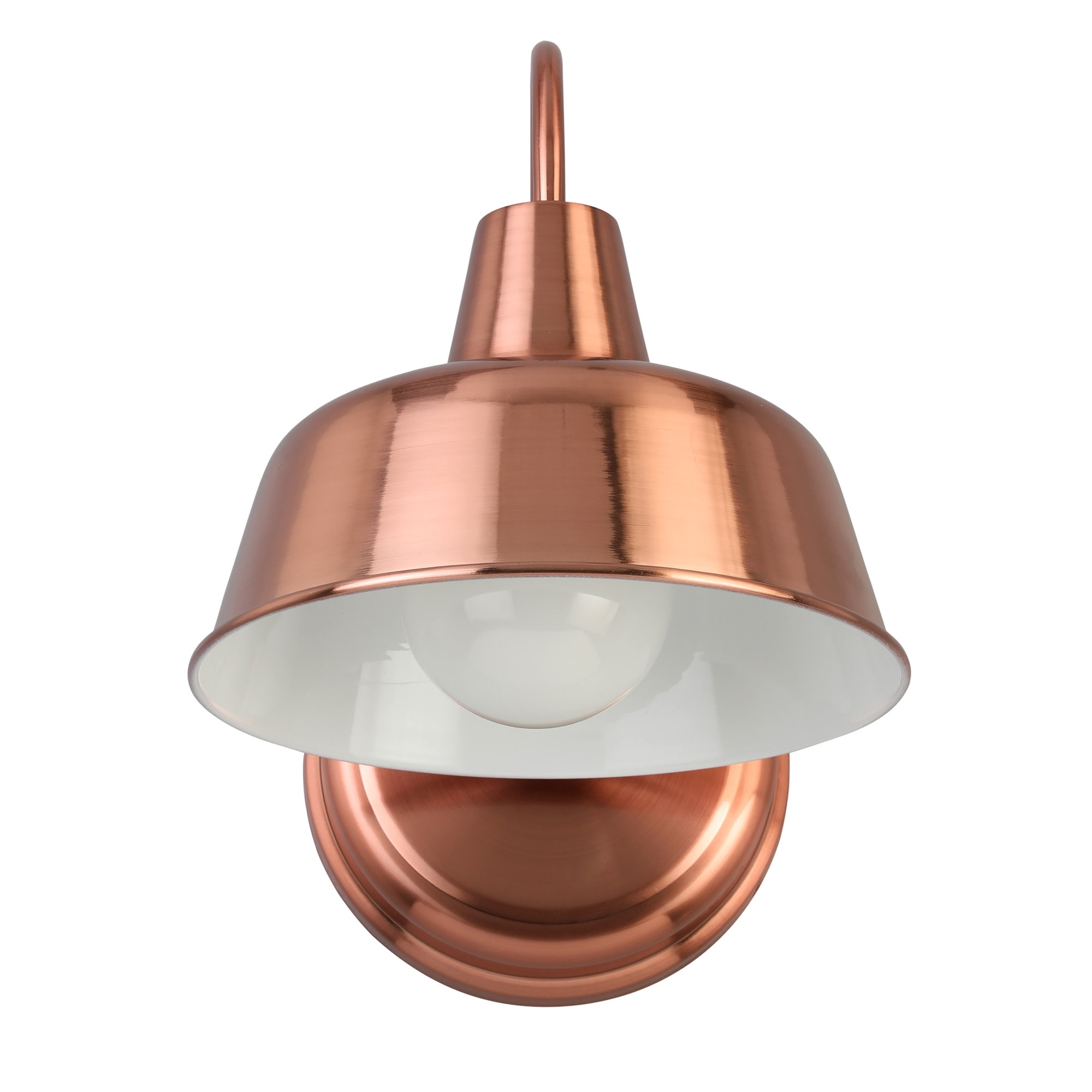 Design House Mason Industrial Painted Copper Indoor/Outdoor Wall Mount Light with Metal Shade