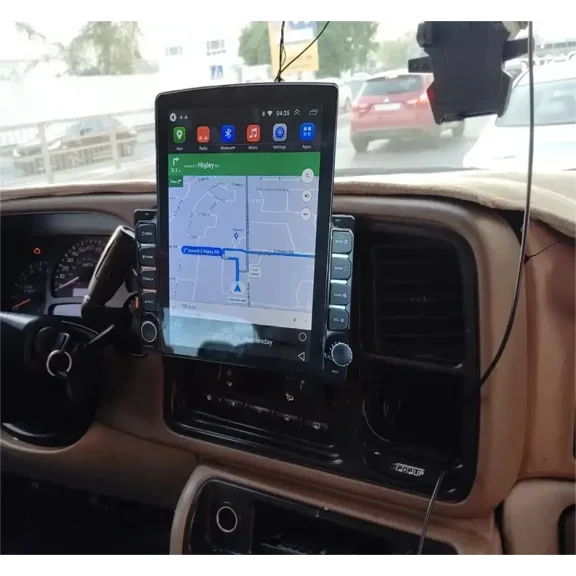 Zcargel Android 15 Car Stereo Radio with GPS Navigation 9.7 Inch, CarPlay Android Auto Touchscreen Head Unit, Radios for Cars Bluetooth WiFi SWC, for Chevrolet Avalanche 1500 2500 2002-2006