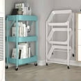 thumbnail image 1 of Storage Cart,Storage Cart Carbon Steel Rolling Cart Metal Storage Organizer Cart Extended Durability, 1 of 14