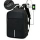 thumbnail image 1 of Mochila Con Puerto De Carga Para Auriculares, Nailon, Conector Para Auriculares Y Cable De Carga, Ideal Para Viajes Escolares, 1 Unidad, Color Negro, Ukhbmc, 1 of 9