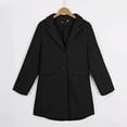 thumbnail image 5 of Long Suit Jackets for Women Dressy Blazers Wool Blend Trench Coat Notched Collar Single Breasted Parkas, 5 of 6