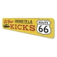 thumbnail image 4 of Get Your Kicks On Route 66 Novelty Decor, Metal Wall Sign - 4x18 Inches, 4 of 4