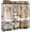 71.7"L x 16.9"W x 77.6"H, variant on Extra Large Portable Clothes Rack with Shelves and 5 Hanging Rods, 80.7 Inch Wardrobe Closet Storage Organizer, Easy to Assemble, Black