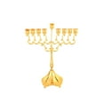 thumbnail image 2 of PRETXORVE Home Decor, Room Decor, Hanukkah Candelabra, 9 Golden-Plated Candelabra for The Sabbath., 2 of 6