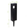 thumbnail image 4 of Better Homes & Gardens 15 Lumen Solar Powered LED Outdoor Landscape Cast Metal Square Bollard Path Lights Black, 4-Pack, 4 of 10