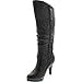 thumbnail image 3 of TOP Moda Bottes à Talons Hauts Lacées à Bout Rond pour Femmes Page-65, Noir, 6, 3 of 4