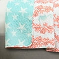 thumbnail image 3 of Lush Decor Dina Coral Coastal Cotton Reversible Quilt, King, Blue/Coral, 3-Pc Set, 3 of 3