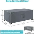 thumbnail image 3 of Patio Furniture Covers 4 Piece Set, Outdoor Furniture Cover, Patio Furniture Set Covers, Heavy Duty Oxford Durable Waterproof Fabric, Fit for Chairs, Couch, Coffee Table-XX-Large, Grey, 3 of 4