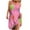 Pink, variant on Women's Summer Mini Dress Floral Print Boho Dress Casual Loose Sleeveless Tank Dress Flowy Pleated Beach Sundress Promo Codes for Today Blue,XXL