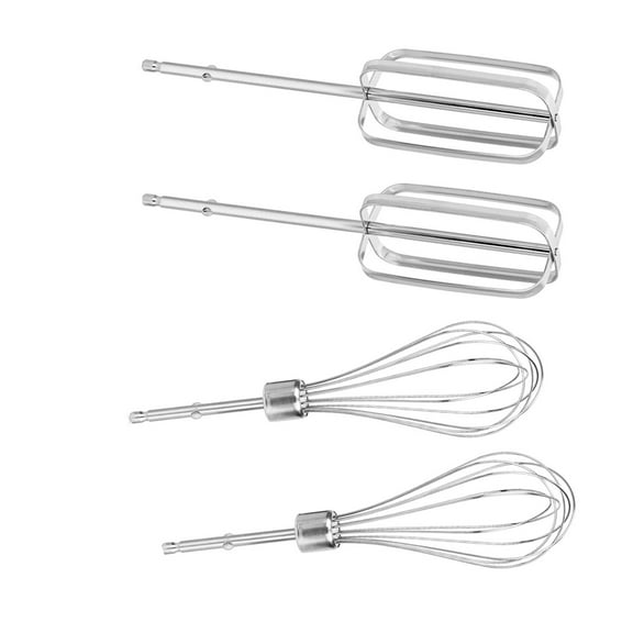 Pack of 4 Stainless Steel Beater Attachments Flour Mixing Whisk Handheld Mixer Accessories Perfect for Hand Mixer Baking