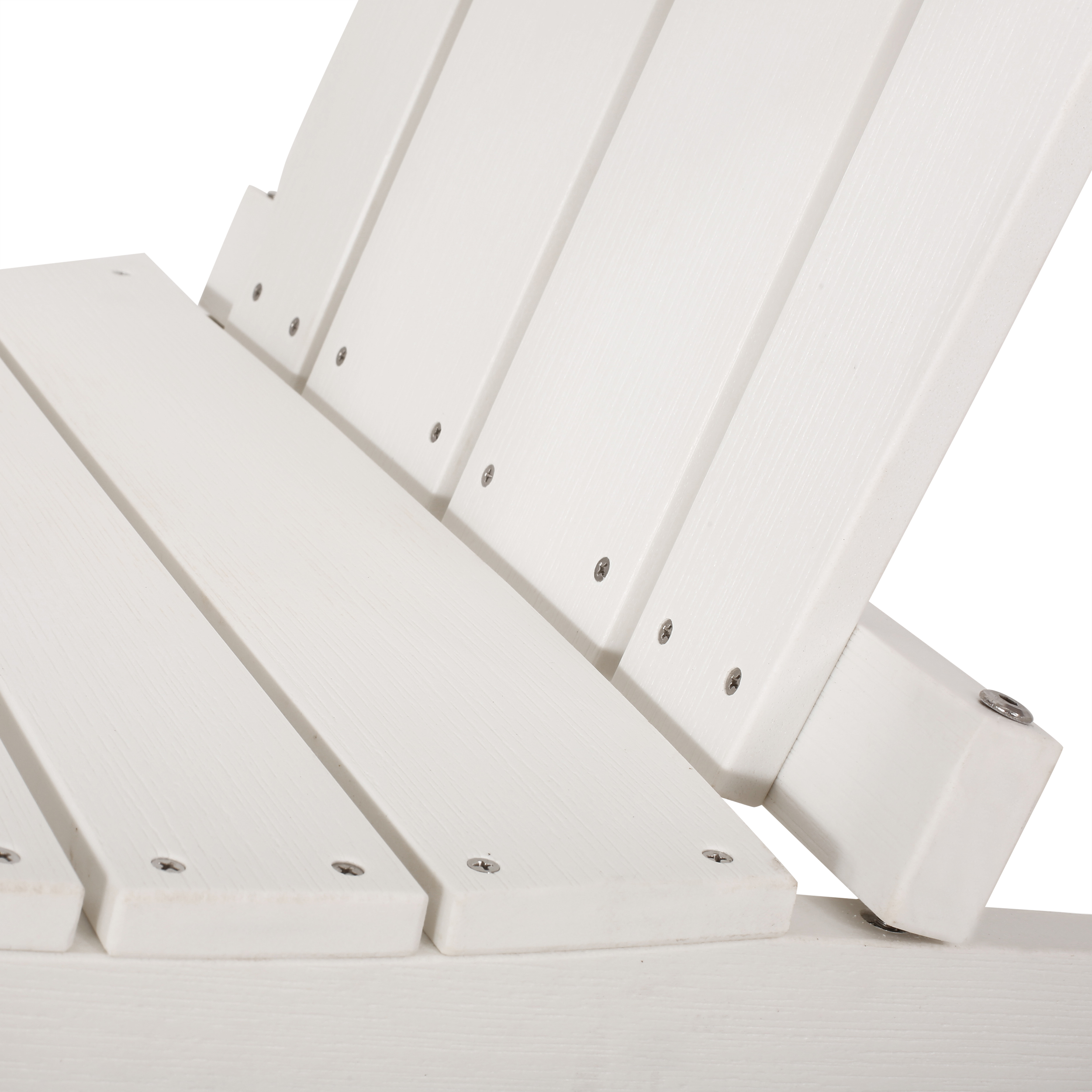 Noble House Culver Faux Wood Slat-Backed Adirondack Chair in White (Set of 2) - image 5 of 7