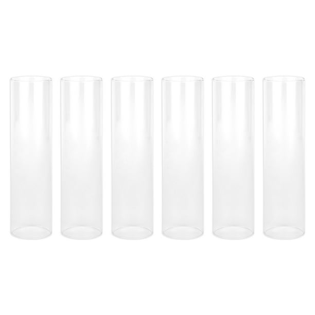 Koyal Wholesale 3" x 8" Glass Hurricane Candle Holder Shades Chimney