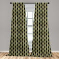 thumbnail image 5 of Ambesonne Kente Pattern Curtains, Funky Zulu, Pair of 28"x84", Multicolor, 5 of 5