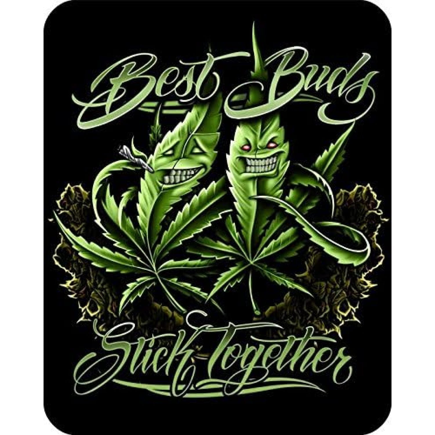 "Best Buds" Medium Weight Mink Blanket 79" X 96" Oversize Queen