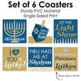 thumbnail image 5 of Big Dot of Happiness Happy Hanukkah - Funny Chanukah Holiday Party Decorations - Drink Coasters - Set of 6, 5 of 8