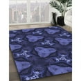 thumbnail image 3 of Ahgly Company Machine Washable Indoor Round Transitional Royal Blue Area Rugs, 3' Round, 3 of 7