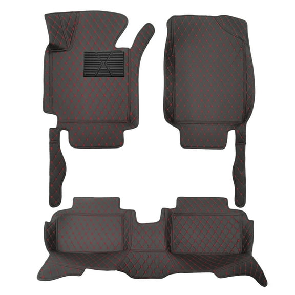 Leadwolf Car Floor Mats for Hyundai Veloster 2011 2012 2013 2014 2015 2016 2017 Artificial Leather Auto Styling Accessories Carpet Rugs Black Red