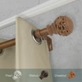 thumbnail image 2 of 1" Dia Faux Wood Curtain Rod 28-48 inch with Heinrich Finials - Chestnut, 2 of 3