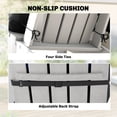 thumbnail image 5 of Outsunny Adirondack Chair Cushions Set of 2, Tufted High Back Patio Chair Cushions with Ties, Non-Slip Cushions for Adirondack Chairs, Black, 5 of 9