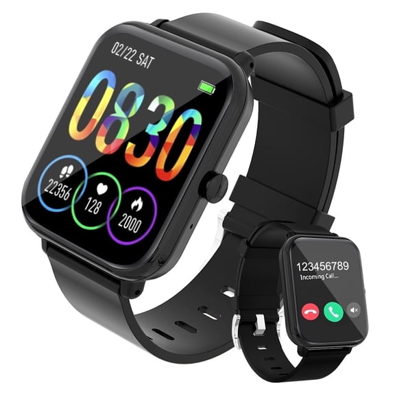 LRSE Smartwatch for Men and Women, 1.81-Inch Smart Watch for Android and Ios, Watch with Bluetooth Calling, Waterproof Sports Fitness Tracker, Black