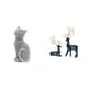 thumbnail image 1 of Figura De Resina De Gato, Adorno De Escultura Animal Para Entrada, Estantería, Dormitorio Y Estatua De Reno Y Ciervo Sentado De Pie, Decoración Del Hogar Para Sala De Estar Y Oficina., 1 of 8