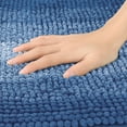 thumbnail image 3 of Unique Bargains 2 Pcs Striped Mats Non-Slip Bath Carpet Navy Blue 16" x 24"/20" x 32", 3 of 6