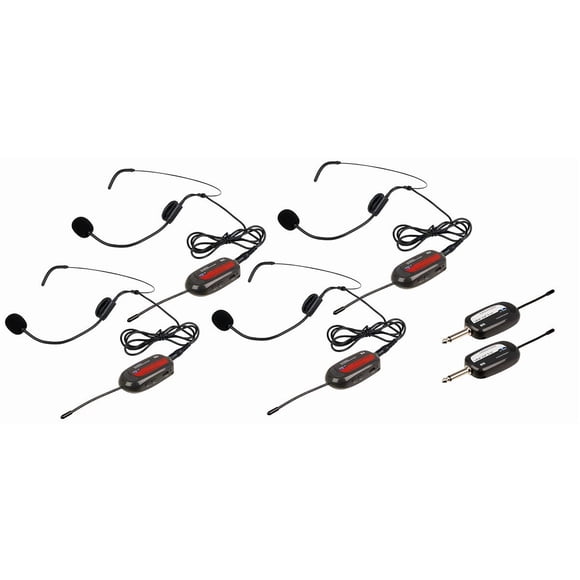 Micrófonos de Diadema Inalámbricos VocoPro Commander-Play-4 4 UHF