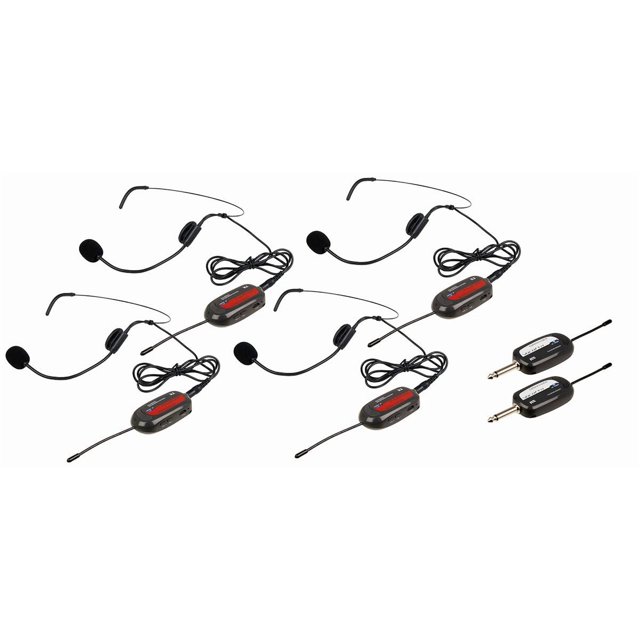 Micrófonos de Diadema Inalámbricos VocoPro Commander-Play-4 4 UHF