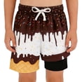 thumbnail image 3 of Boy Swim Trunks with Compression Liner Kids Stretch Swim Shorts Quick Dry Beach Swimsuit Boys Swim Trunks Size 5-6 Years, 3 of 3